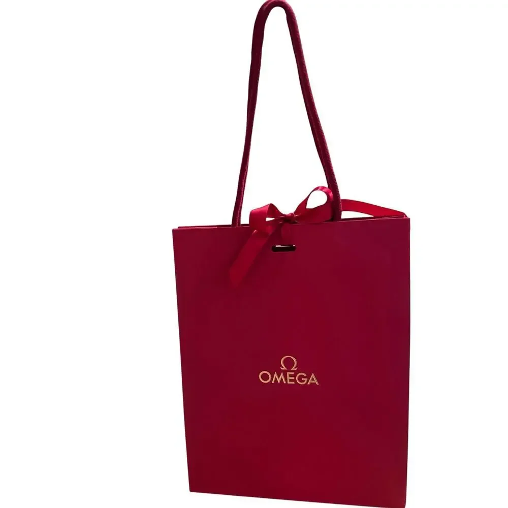 New Omega Red Gift Bag for Watches & Accessories - 8.5x11" - Picture 3 of 3